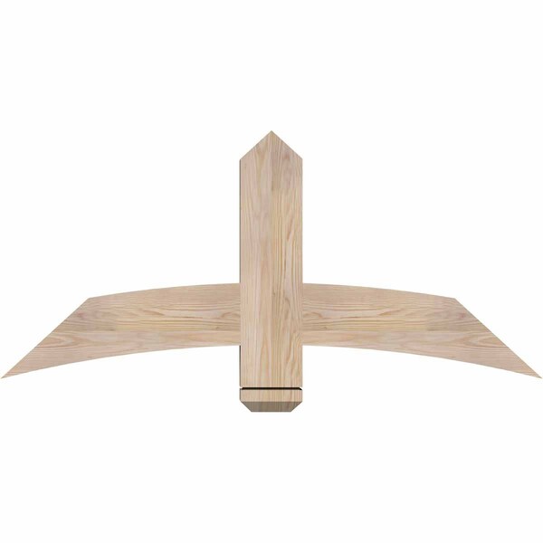 Ekena Millwork Bellingham Smooth Timber Gable Bracket, Douglas Fir, 48"W x 22"H x 3 1/2"D x 5 1/2"F, 11/12 Pitch GBW048X22X0406BEL00SDF - main